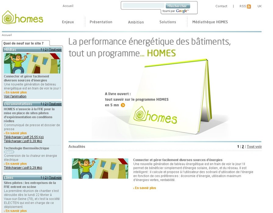 Le programme HOMES lance homesprogramme.com, espace ouvert d’échanges autour de l’efficacité énergétique